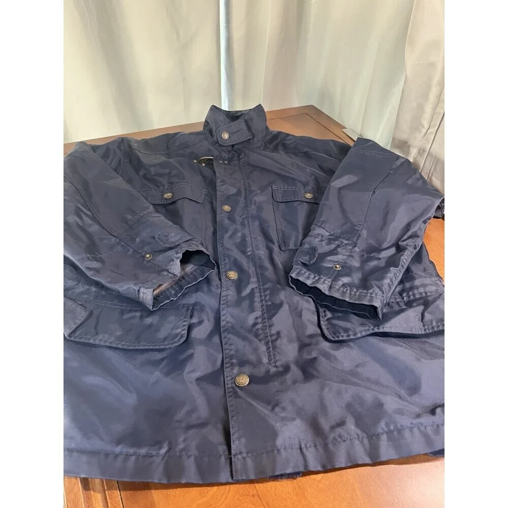 G. H. Bass Men’s Nylon Utility Jacket Navy - Picture 2 of 12